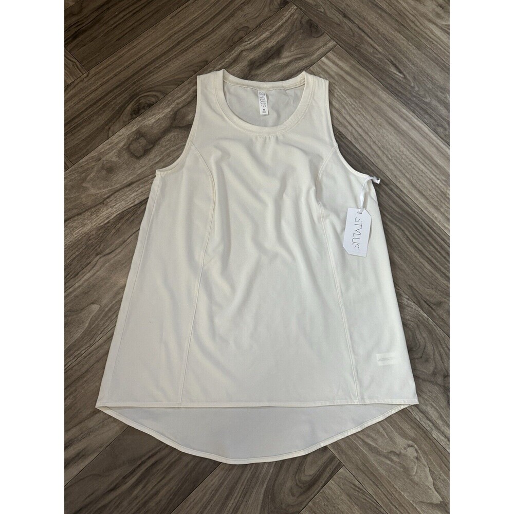 Stylus Lightweight Ivory Sleeveless Tank Top Women's Sz XS